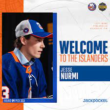 A picture of the new york islanders player jesse nurmi.